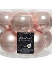 10x lichtroze glazen kerstballen 6 cm glans en mat