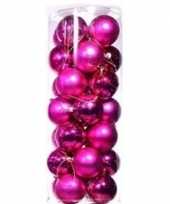 Roze mini kerstballen 28 stuks